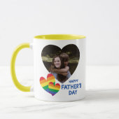 LGBT Rainbow Hearts Vaderdag Mok (Links)