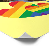 LGBT Rainbow Hearts Vaderdag Poster (Hoek)