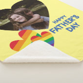 LGBT Rainbow Hearts Vaderdag Sherpa Deken (3/4)