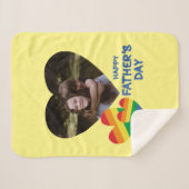 LGBT Rainbow Hearts Vaderdag Sherpa Deken (Voorkant (horizontaal))