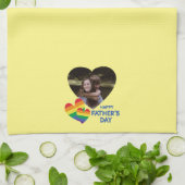 LGBT Rainbow Hearts Vaderdag Theedoek (Gevouwen)