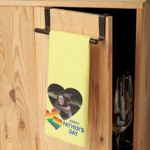 LGBT Rainbow Hearts Vaderdag Theedoek