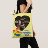 LGBT Rainbow Hearts Vaderdag Tote Bag (Dichtbij)