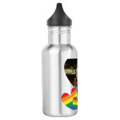 LGBT Rainbow Hearts Vaderdag Waterfles (Links)
