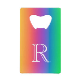 LGBT Rainbow Initiaal Roestvrij stalen flesopening Creditkaart Flessenopener