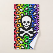 LGBT Rainbow Jolly Roger Leopard Print Bad Handdoek (Handdoek)