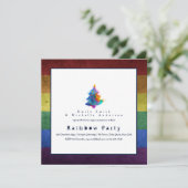 LGBT Rainbow kerstboom: Gay Pride Kaart (Staand voorkant)