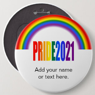LGBT Rainbow LGBTQ Gay Pride 2021 Ronde Button 6,0 Cm