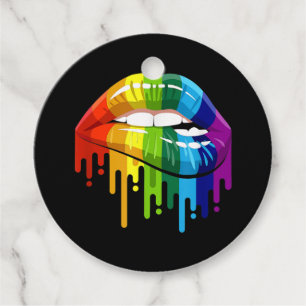 LGBT Rainbow Lip Gay Pride Bedankjes Labels