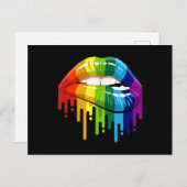LGBT Rainbow Lip Gay Pride Briefkaart (Voorkant / Achterkant)