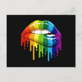 LGBT Rainbow Lip Gay Pride Briefkaart (Voorkant)