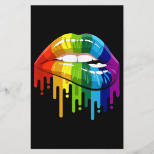 LGBT Rainbow Lip Gay Pride Briefpapier