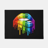 LGBT Rainbow Lip Gay Pride Deurmat (Voorkant)