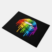 LGBT Rainbow Lip Gay Pride Deurmat (Schuin)