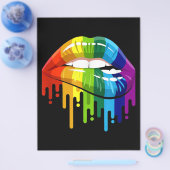 LGBT Rainbow Lip Gay Pride Flyer (Enkel)