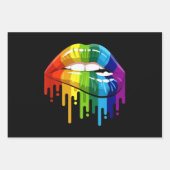 LGBT Rainbow Lip Gay Pride Inpakpapier Vel (Voorkant)