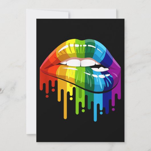 LGBT Rainbow Lip Gay Pride Kaart (Voorkant)