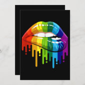 LGBT Rainbow Lip Gay Pride Kaart (Voorkant / Achterkant)