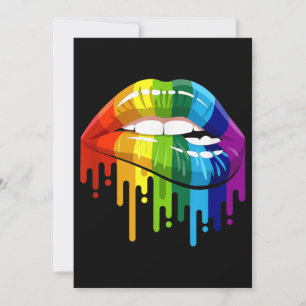 LGBT Rainbow Lip Gay Pride Kaart