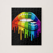 LGBT Rainbow Lip Gay Pride Legpuzzel (Verticaal)