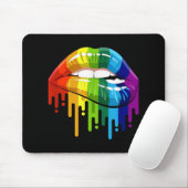 LGBT Rainbow Lip Gay Pride Muismat (Met muis)
