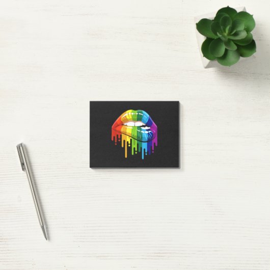 LGBT Rainbow Lip Gay Pride Post-it® Notes (Kantoor)