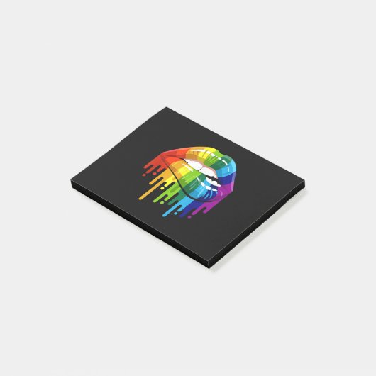 LGBT Rainbow Lip Gay Pride Post-it® Notes (Schuin)