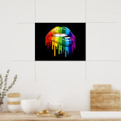 LGBT Rainbow Lip Gay Pride Poster (Keuken)