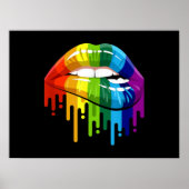 LGBT Rainbow Lip Gay Pride Poster (Voorkant)