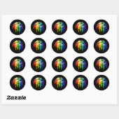 LGBT Rainbow Lip Gay Pride Ronde Sticker (Vel)
