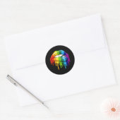 LGBT Rainbow Lip Gay Pride Ronde Sticker (Envelop)
