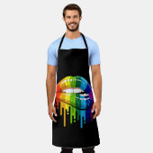 LGBT Rainbow Lip Gay Pride Schort (Gedragen)