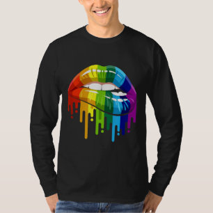 LGBT Rainbow Lip Gay Pride T-shirt