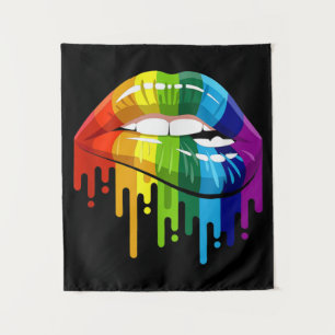 LGBT Rainbow Lip Gay Pride Wandkleed