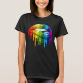 LGBT Rainbow Lips Pride Gay Homoseksueel Lesbisch T-shirt (Voorkant)