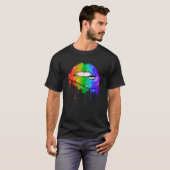 LGBT Rainbow Lips Pride Gay Homoseksueel Lesbisch  T-shirt (Voorkant volledig)