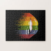 LGBT Rainbow Lips Pride - Homoseksueel, lesbisch Legpuzzel (Horizontaal)