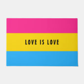 LGBT Rainbow Pansexual Pride Flag aangepaste tekst Deurmat (Voorkant)