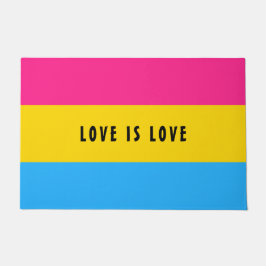 LGBT Rainbow Pansexual Pride Flag aangepaste tekst Deurmat