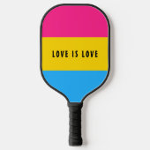 LGBT Rainbow Pansexual Pride Flag aangepaste tekst Pickleball Paddle (Voorkant)