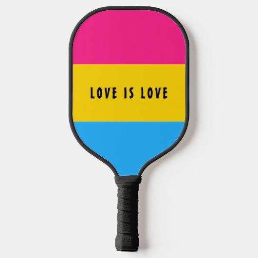 LGBT Rainbow Pansexual Pride Flag aangepaste tekst Pickleball Paddle (Achterkant)