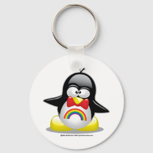 LGBT Rainbow Penguin Sleutelhanger