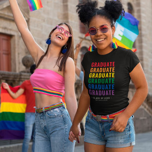 LGBT Rainbow Pride Afstuderen T-Shirt