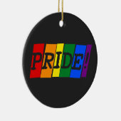 LGBT rainbow pride Ceramic Ornament (Rechts)