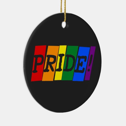 LGBT rainbow pride Ceramic Ornament (Rechts)