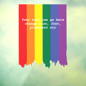 LGBT Rainbow Pride Driping Verf op maat Raamsticker (Vel 3)