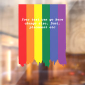 LGBT Rainbow Pride Driping Verf op maat Raamsticker (Vel 2)