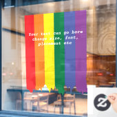 LGBT Rainbow Pride Driping Verf op maat Raamsticker (Cafe Raam)