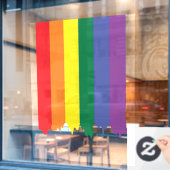LGBT Rainbow Pride Driving Paint Raamsticker (Cafe Raam)