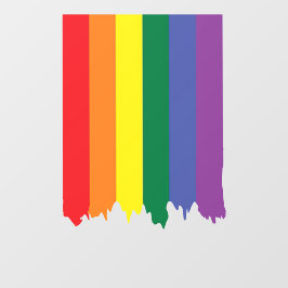 LGBT Rainbow Pride Driving Paint Raamsticker